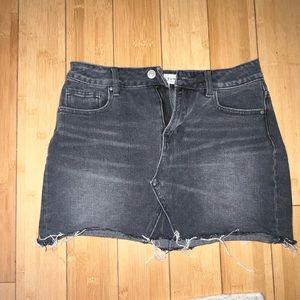 Black denim pac sun skirt